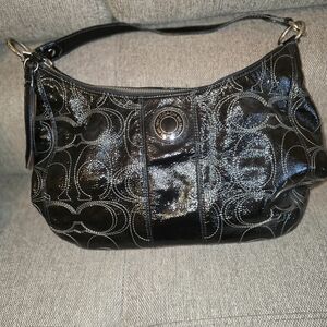 Coach Black Signature Shoulder Bag